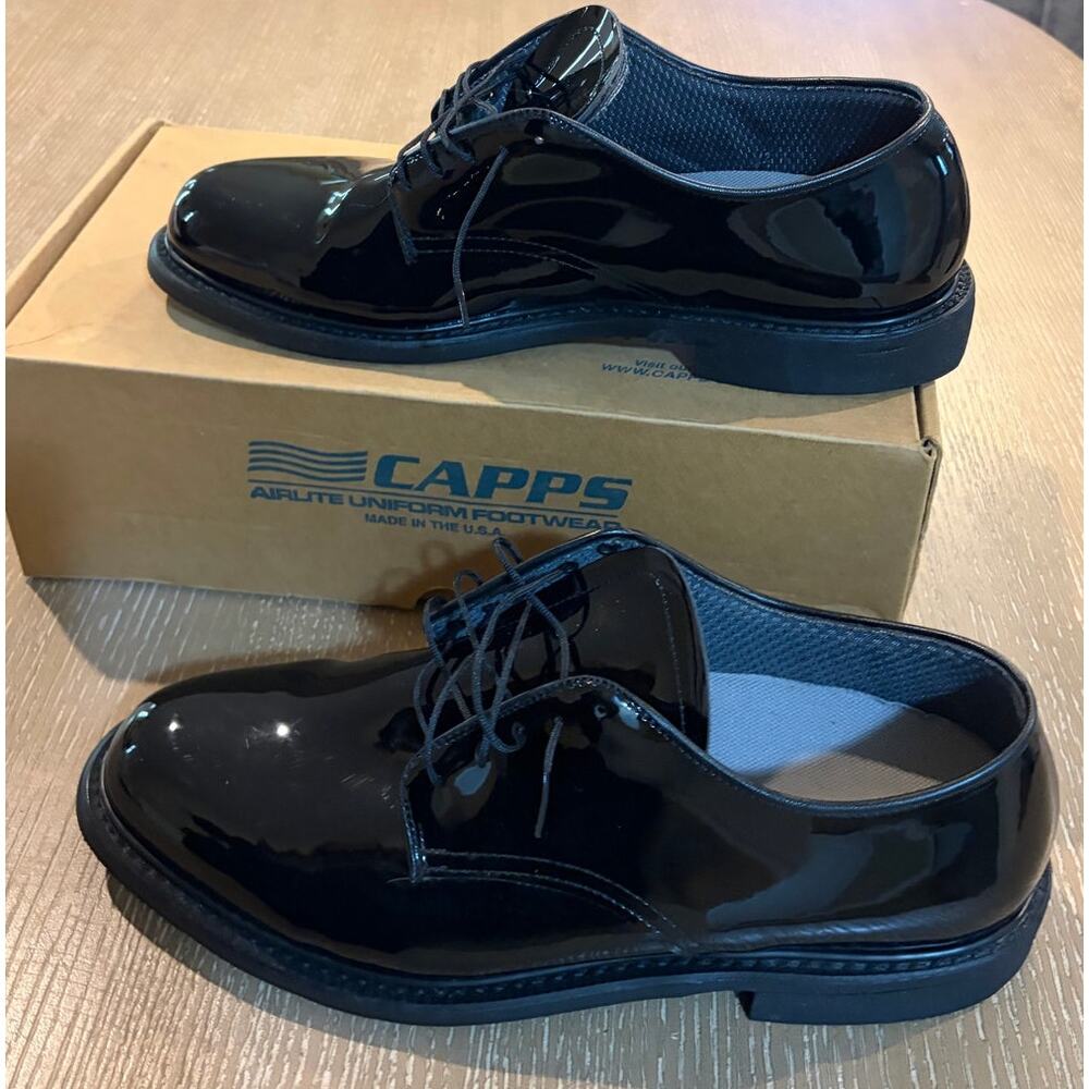 CAPPS Men's Shiny Oxford Shoes - Airlite Uniform Footwear Size 12.5D US Made